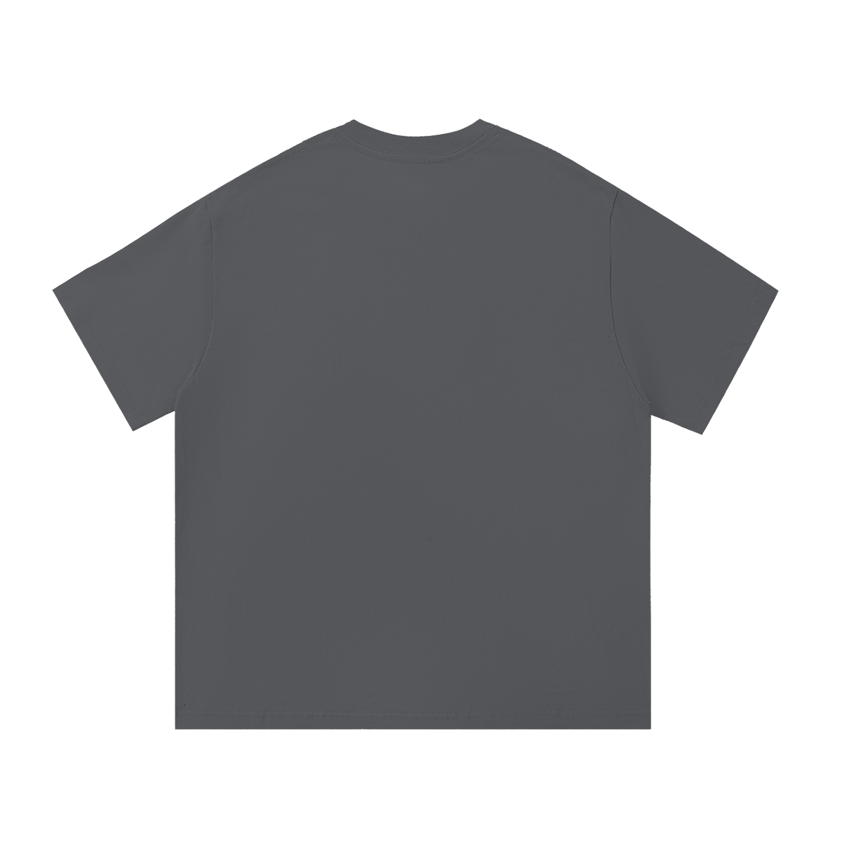 BWG Abduction Tee in charcoal, plain back view