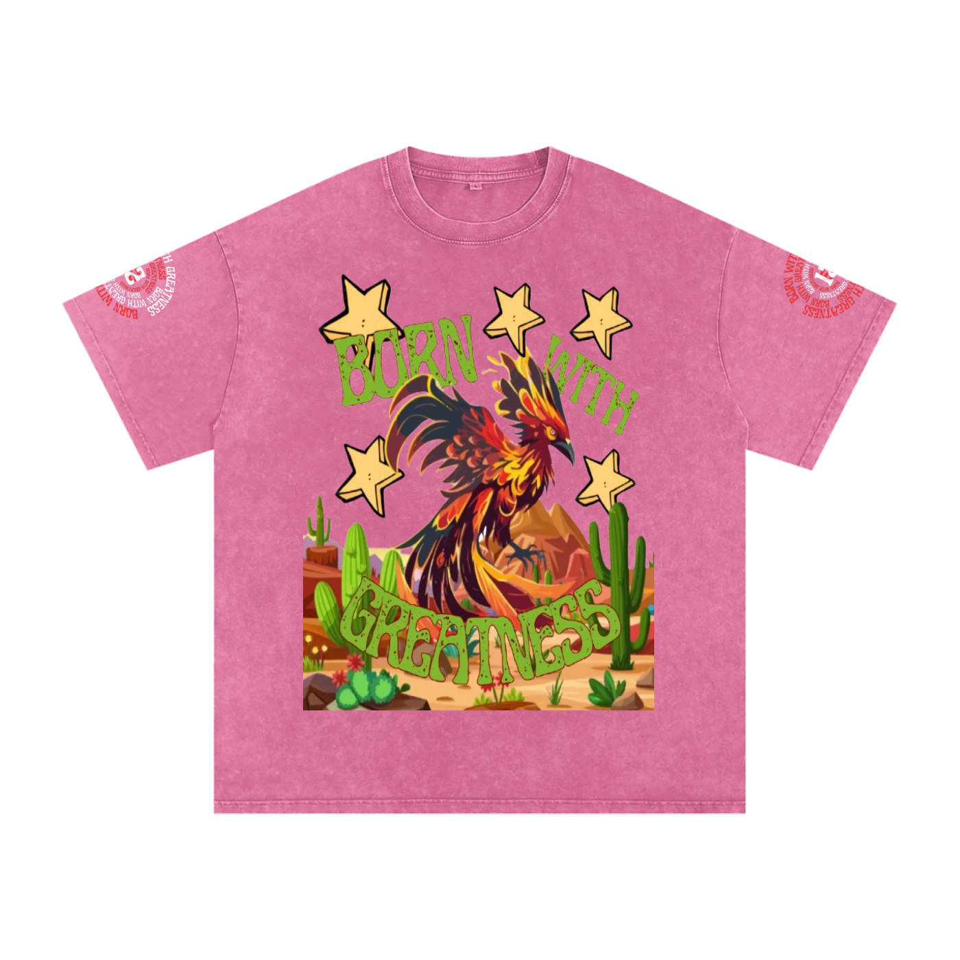 Snow Washed Oversized Cotton T-Shirt