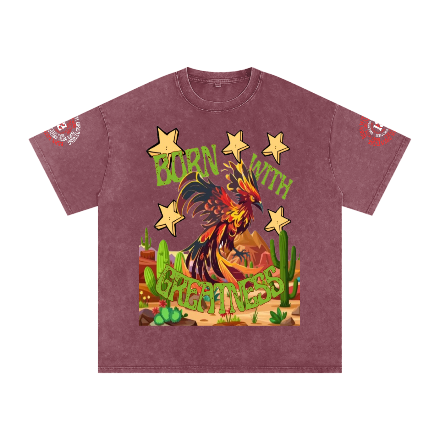 Snow Washed Oversized Cotton T-Shirt