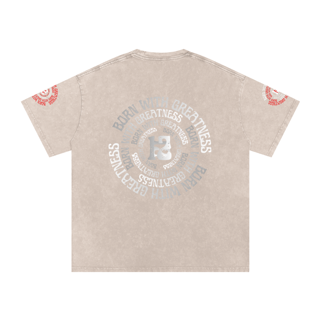 Snow Washed Oversized Cotton T-Shirt