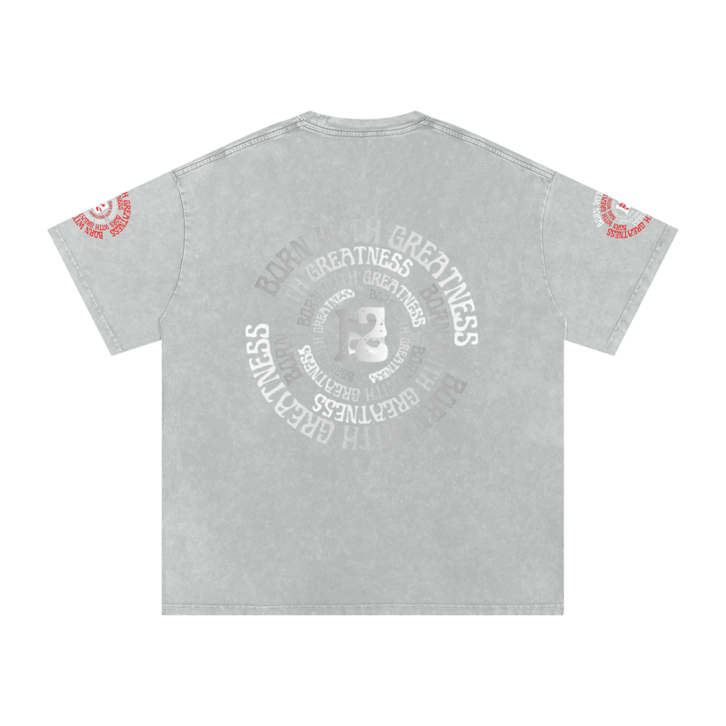 Snow Washed Oversized Cotton T-Shirt