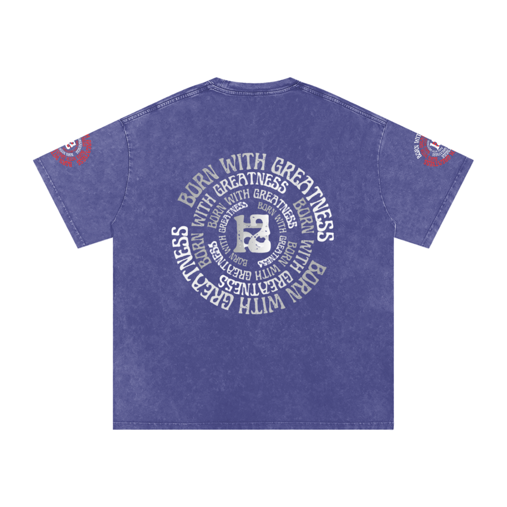 Snow Washed Oversized Cotton T-Shirt