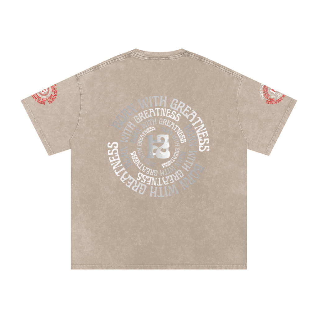 Snow Washed Oversized Cotton T-Shirt